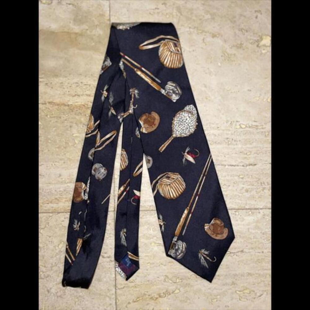 417 By Van Heusen Fishing Men Men's Necktie‎